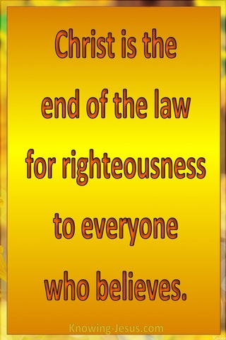 Romans 10:4 Christ Is The End Of The Law (orange)